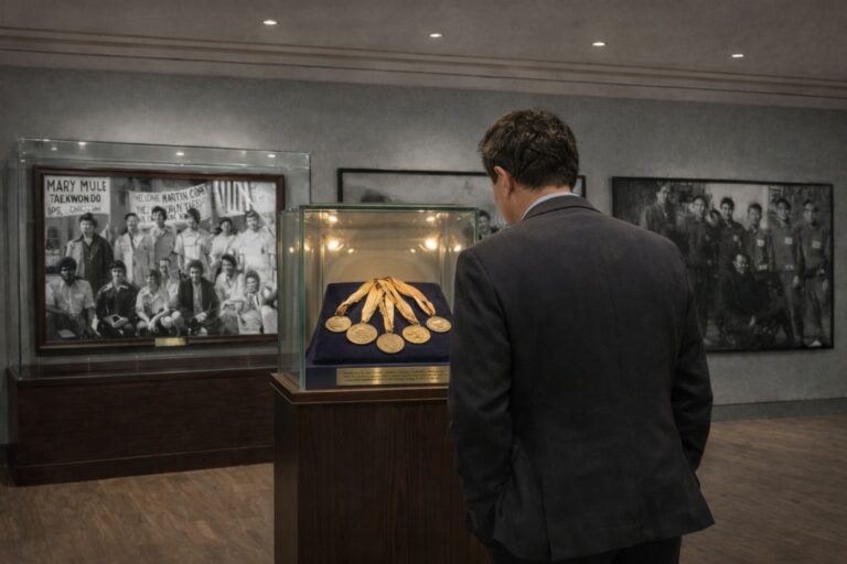 Park 1 man with medals